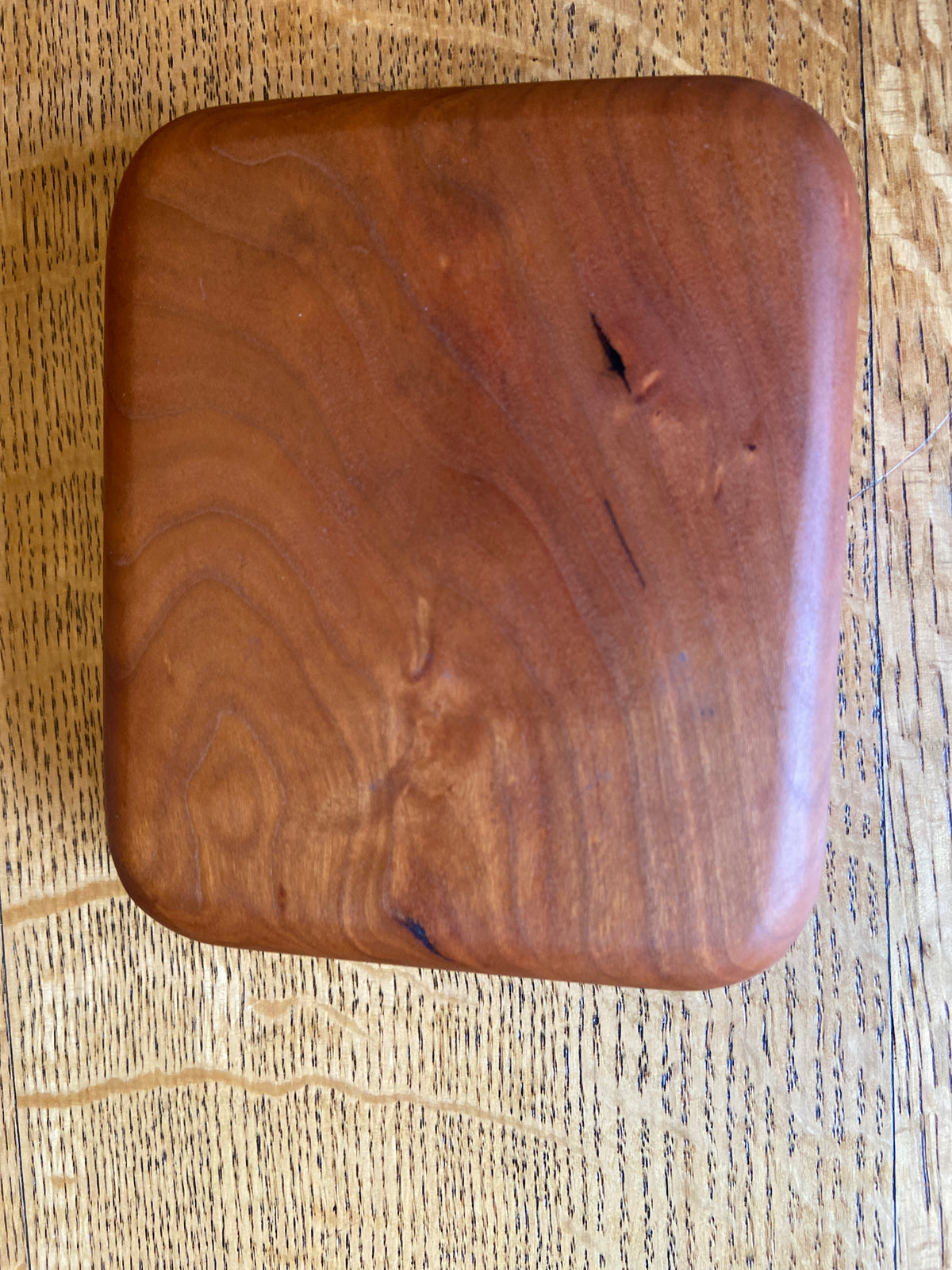Series #01 | Small Square Keepsake Box | Cherry | Sliding Dovetail Lid