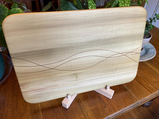 Series #03 | Solid Poplar Charcuterie Board with Peruvian Walnut Banding/Inlay