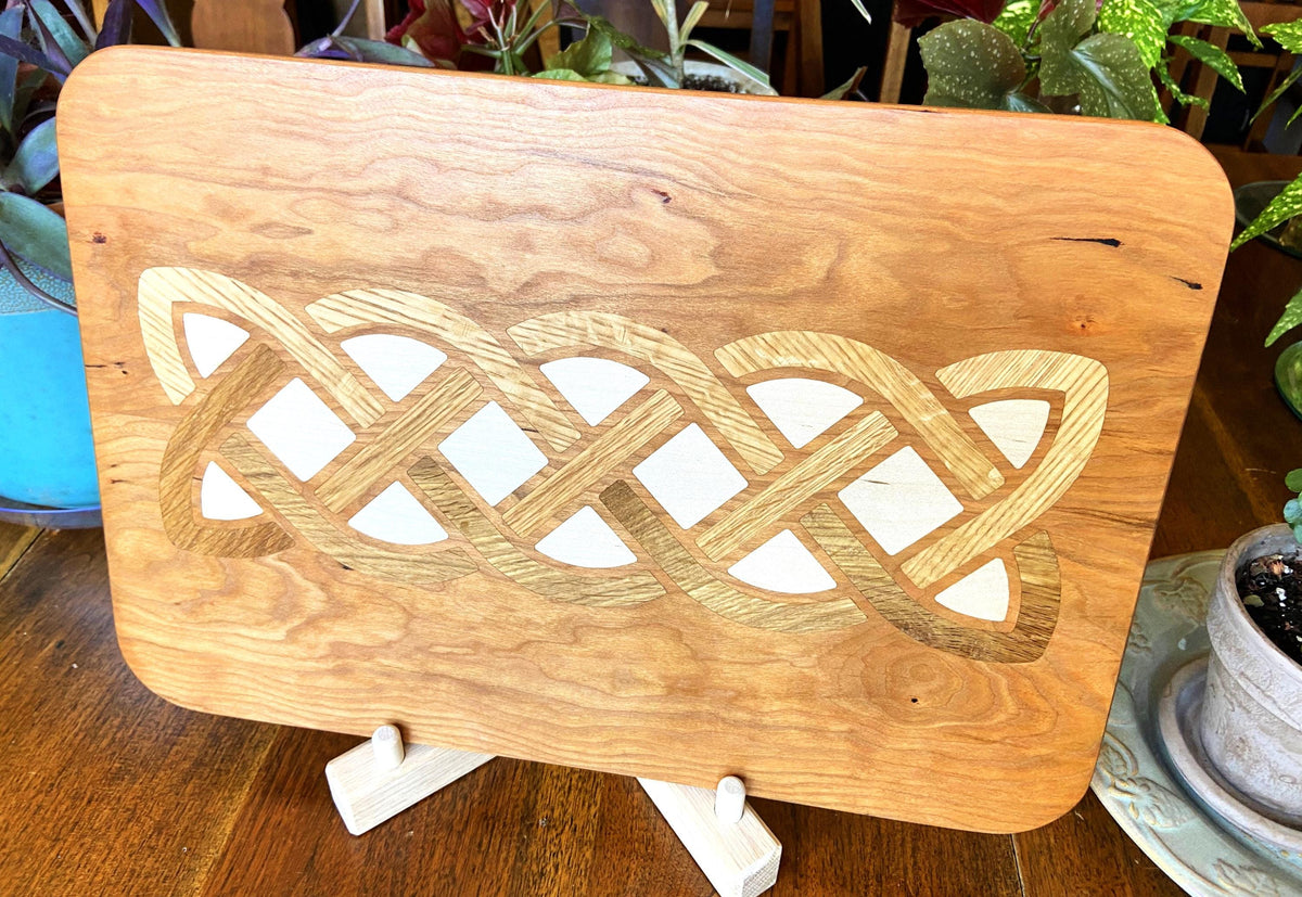 Series #03 | Cherry Charcuterie Board - White Oak & Maple Celtic Knot