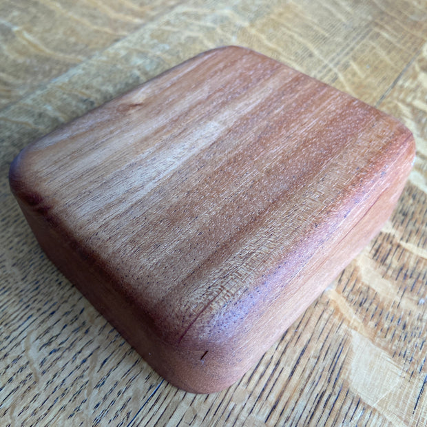 Series 02 – Small Square Keepsake Box – Sliding Dovetail Lid – Mahogany – Handcrafted