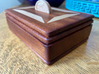 Mahogany Keepsake Box #3 – Geometric Wood Inlay – 6