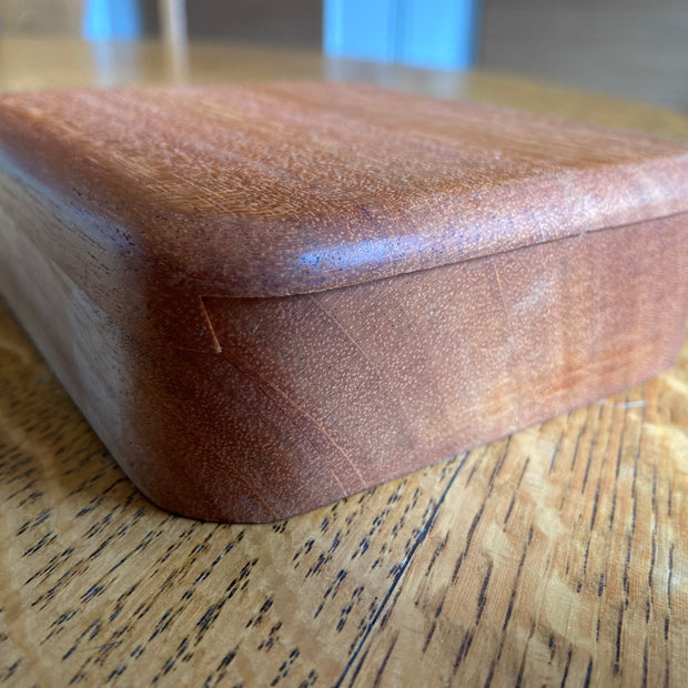Series 02 – Small Square Keepsake Box – Sliding Dovetail Lid – Mahogany – Handcrafted