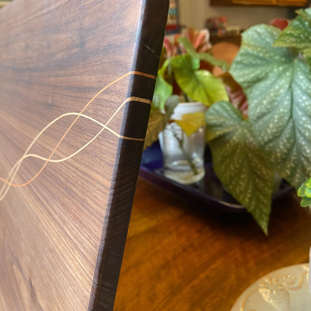 Walnut Charcuterie Board - Cherry & Maple Decorative Banding