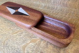 Mahogany Keepsake Box – Series 01 – Opposing Diamonds Inlay – Handcrafted