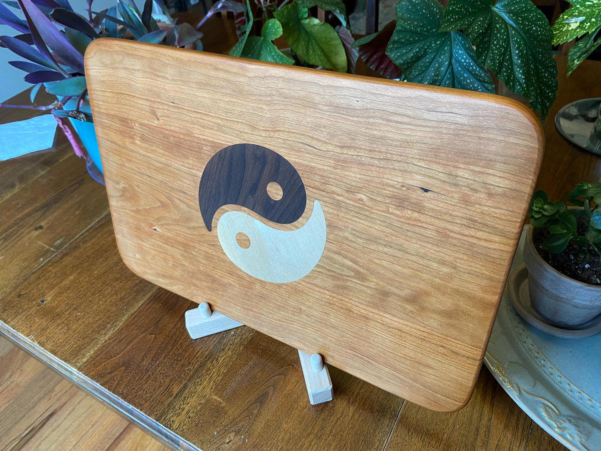 Series #03 | Cherry Charcuterie Board | Yin Yang Inlay in Peruvian Walnut & Maple