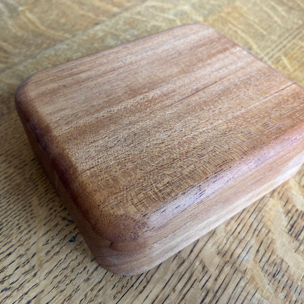 Series 01 – Small Square Keepsake Box – Sliding Dovetail Lid – Mahogany – Handcrafted