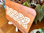 Cherry Charcuterie Board with Complex Celtic Knot Inlay | Handmade Serving Board