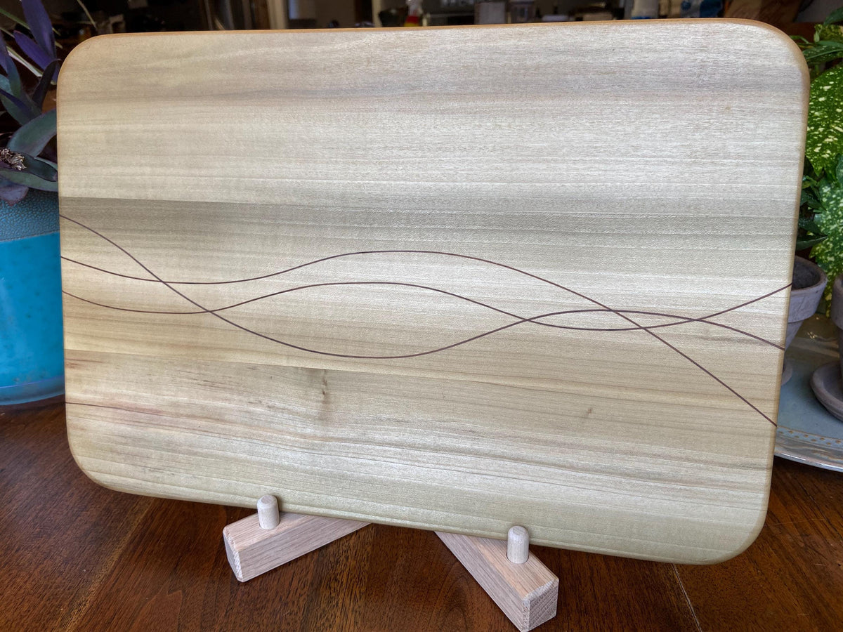 Series #03 | Solid Poplar Charcuterie Board with Peruvian Walnut Banding/Inlay