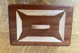 Mahogany Keepsake Box #3 – Geometric Wood Inlay – 6