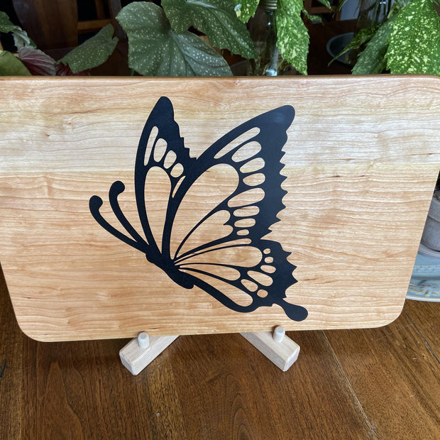 Cherry Charcuterie Board - Butterfly Resin Inlay Design