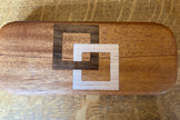 Mahogany Keepsake Box – Series 01 – Interlocking Squares Inlay – 8.25