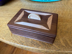 Walnut Keepsake Box #1 – Geometric Wood Inlay – 6