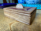 White Oak Keepsake Box #1 – Geometric Wood Inlay – 6
