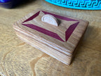 White Oak Keepsake Box #1 – Geometric Wood Inlay – 6