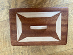 Mahogany Keepsake Box #1 – Geometric Wood Inlay – 6