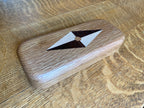 White Oak Keepsake Box – Series 01 – Opposing Diamonds Inlay – Handcrafted
