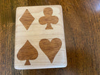 Handcrafted Wooden Playing Card Box - various wood and inlay options.
