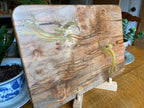 Ambrosia Maple Charcuterie Board with Gecko Inlay | Handmade Wood Art