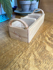 Hand‑Carved Soft Maple Tea Caddy with Tea Leaf Engraving