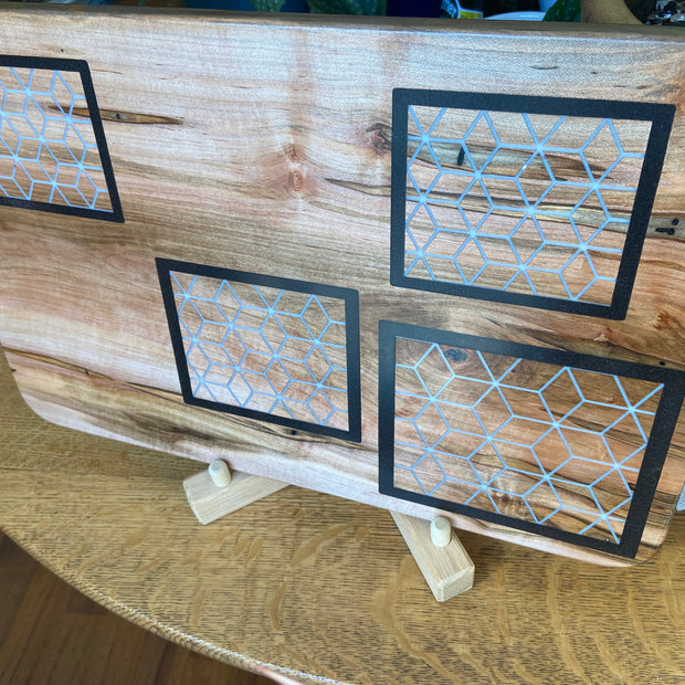 Ambrosia Maple Charcuterie Board - Handcrafted Fine Diamond Inlay with Boarders