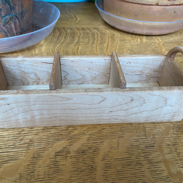 Hand-made and engraved tea caddy made from Soft Maple
