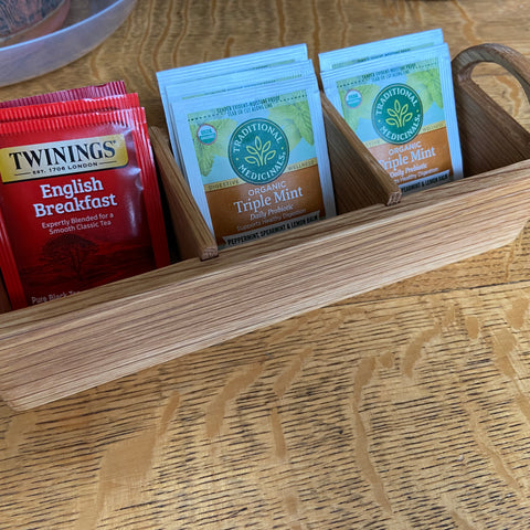 Hand-made tea caddy made from White Oak.