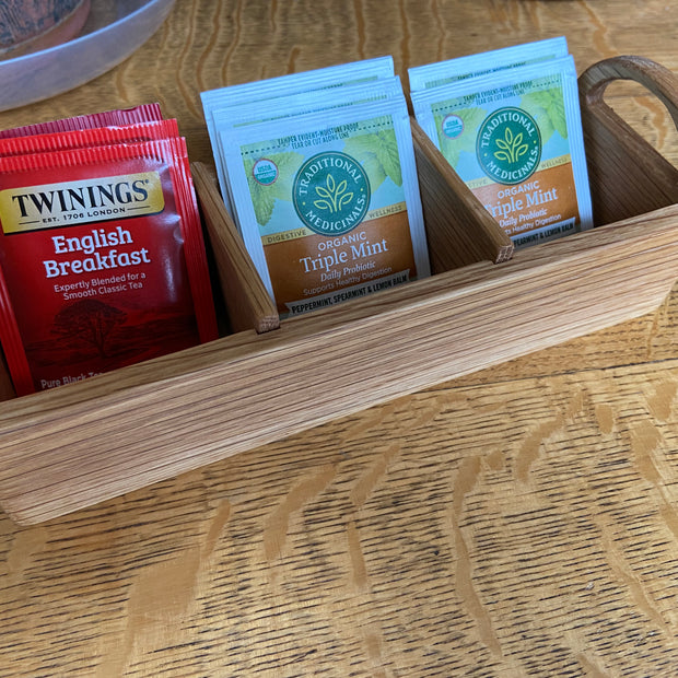 Hand-made tea caddy made from White Oak.
