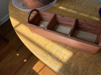 Hand‑Carved Red Cedar Tea Caddy with Tea Leaf Engraving