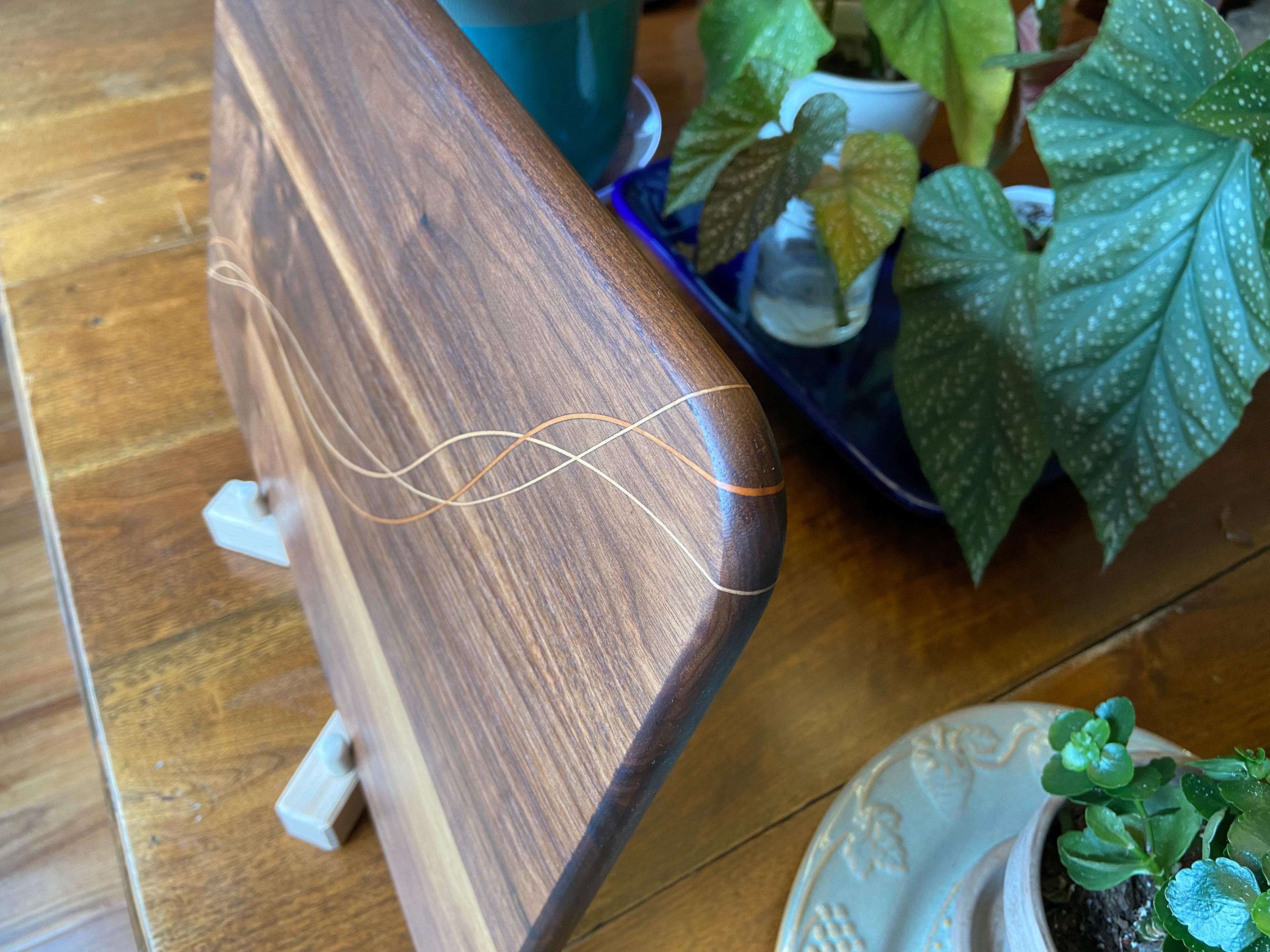 Walnut Charcuterie Board - Cherry & Maple Decorative Banding