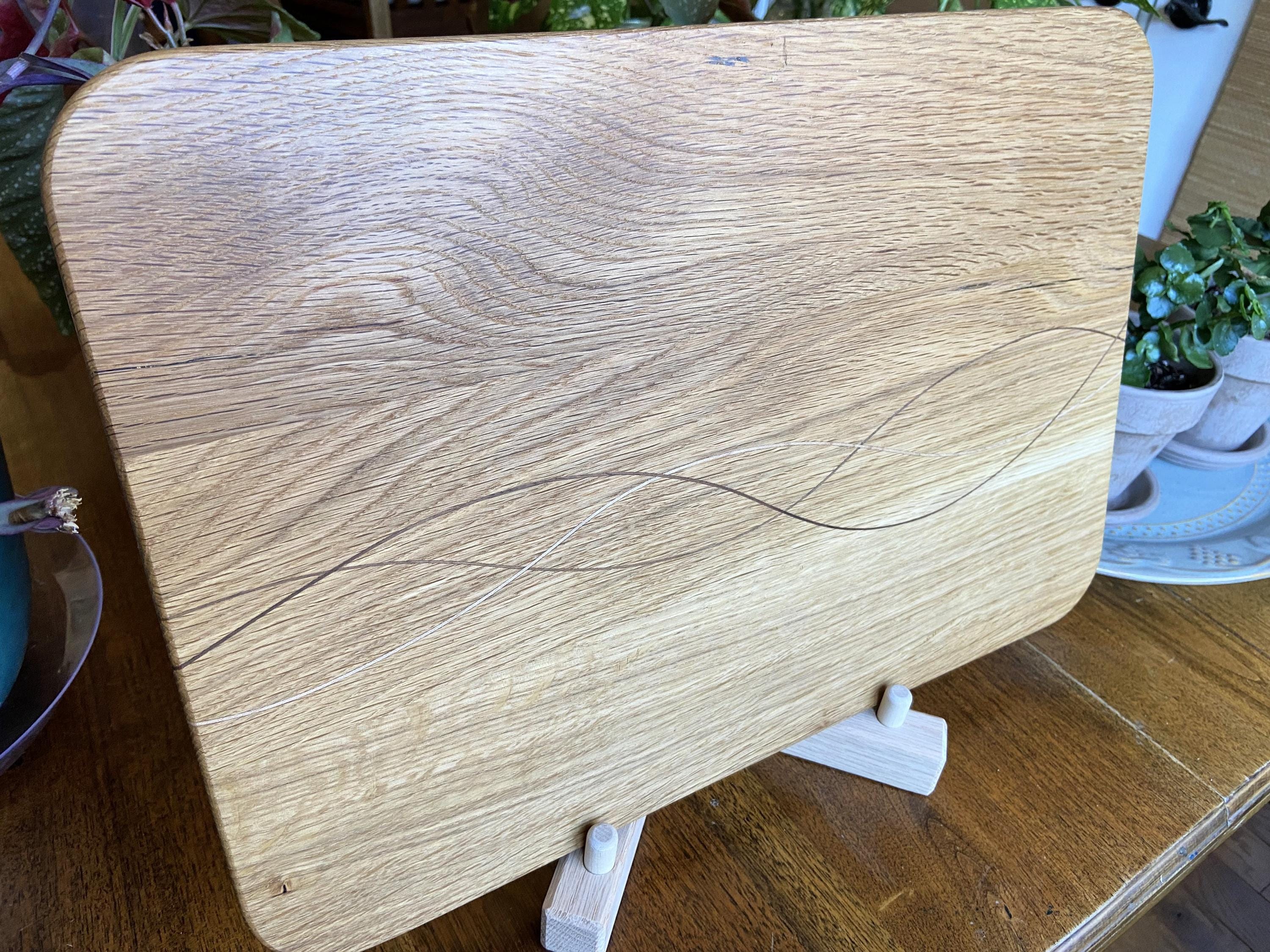 White Oak Charcuterie Board - Exotic Wood Decorative Banding