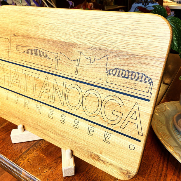 Chattanooga Skyline Charcuterie Board - Handmade White Oak
