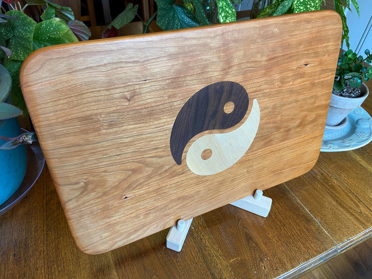 Series #03 | Cherry Charcuterie Board | Yin Yang Inlay in Peruvian Walnut & Maple