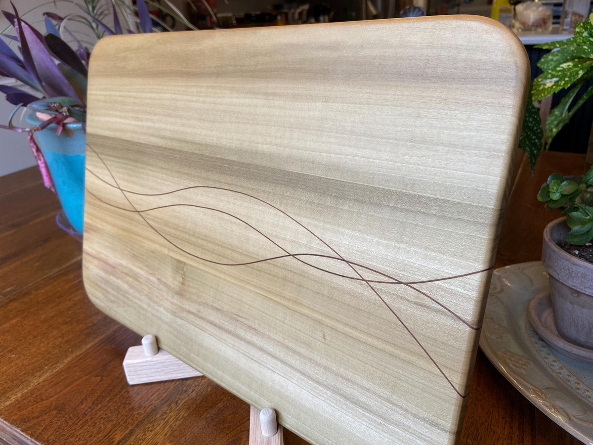 Series #03 | Solid Poplar Charcuterie Board with Peruvian Walnut Banding/Inlay