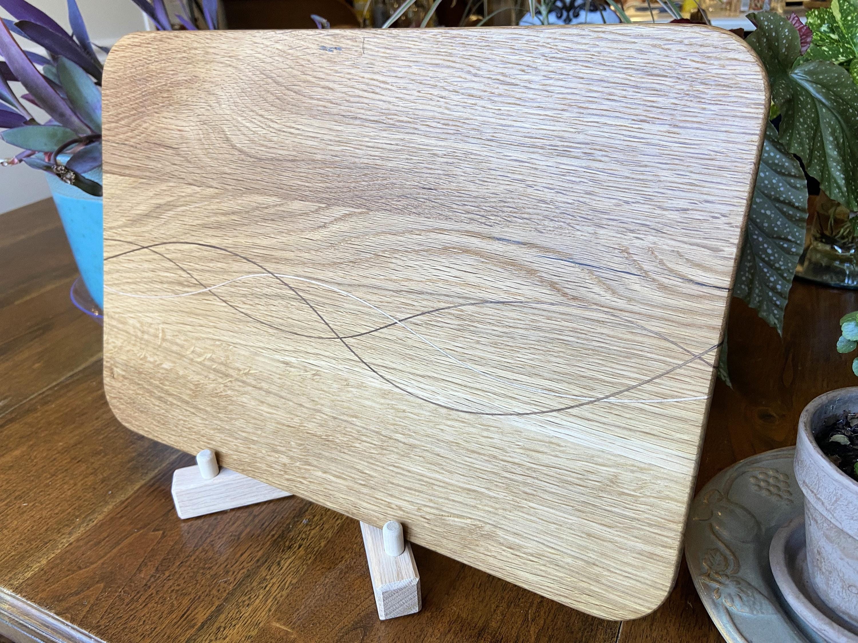 White Oak Charcuterie Board - Exotic Wood Decorative Banding