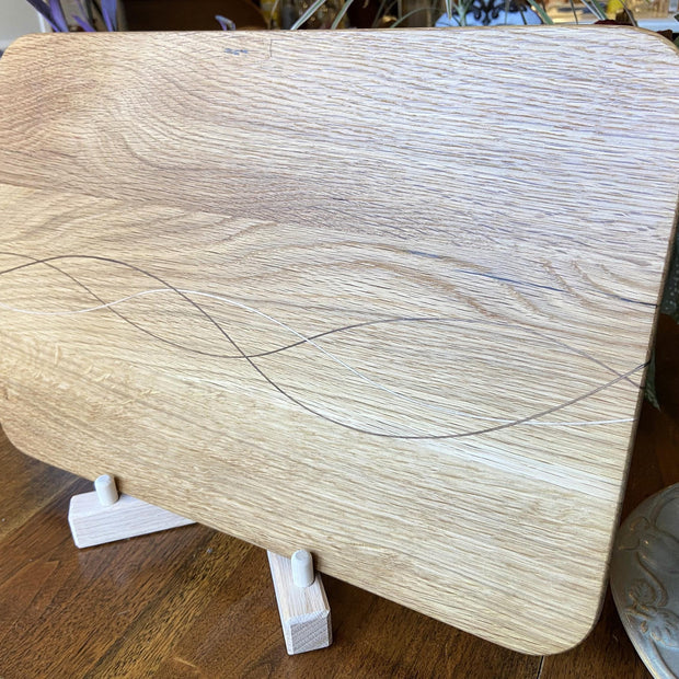 White Oak Charcuterie Board - Exotic Wood Decorative Banding