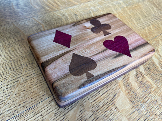 Series #01 | Ambrosia Maple & Walnut Bridge Set Box | 4‑Suit Inlay