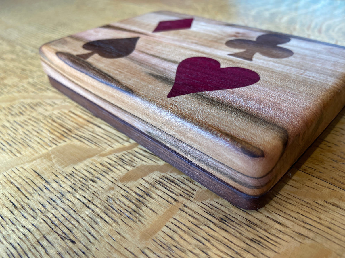 Series #01 | Ambrosia Maple & Walnut Bridge Set Box | 4‑Suit Inlay