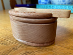 Hand-Carved Maple Salt Box Series 01 with Engraved Lid & Spoon