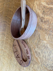Hand-Carved Maple Salt Box Series 01 with Engraved Lid & Spoon