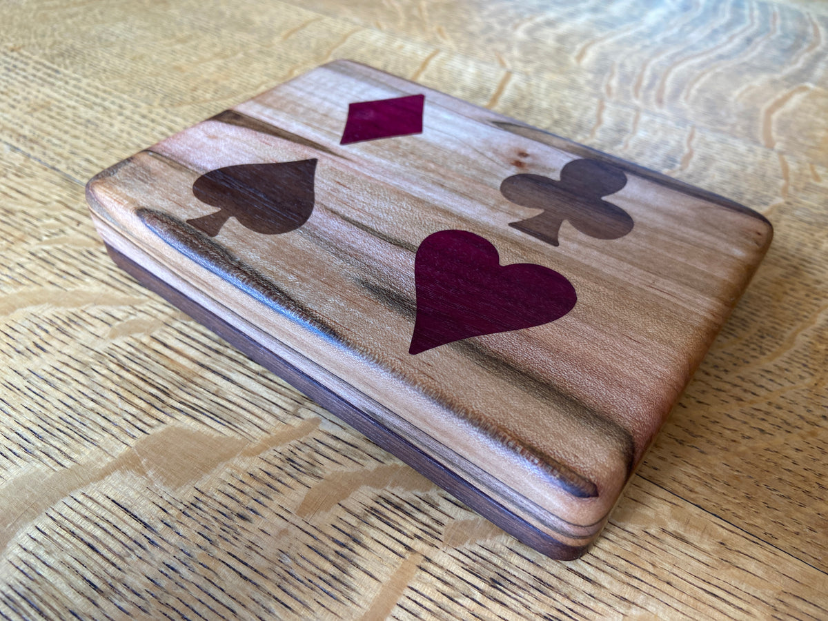Series #01 | Ambrosia Maple & Walnut Bridge Set Box | 4‑Suit Inlay